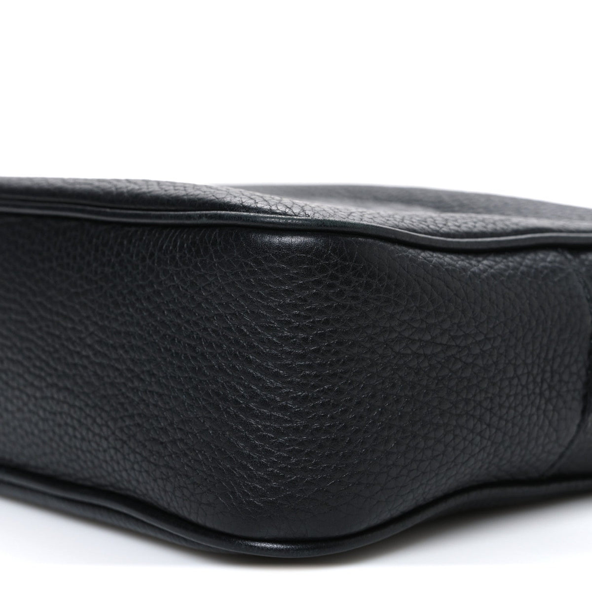 Pebbled Calfskin Small Soho Disco Bag Black