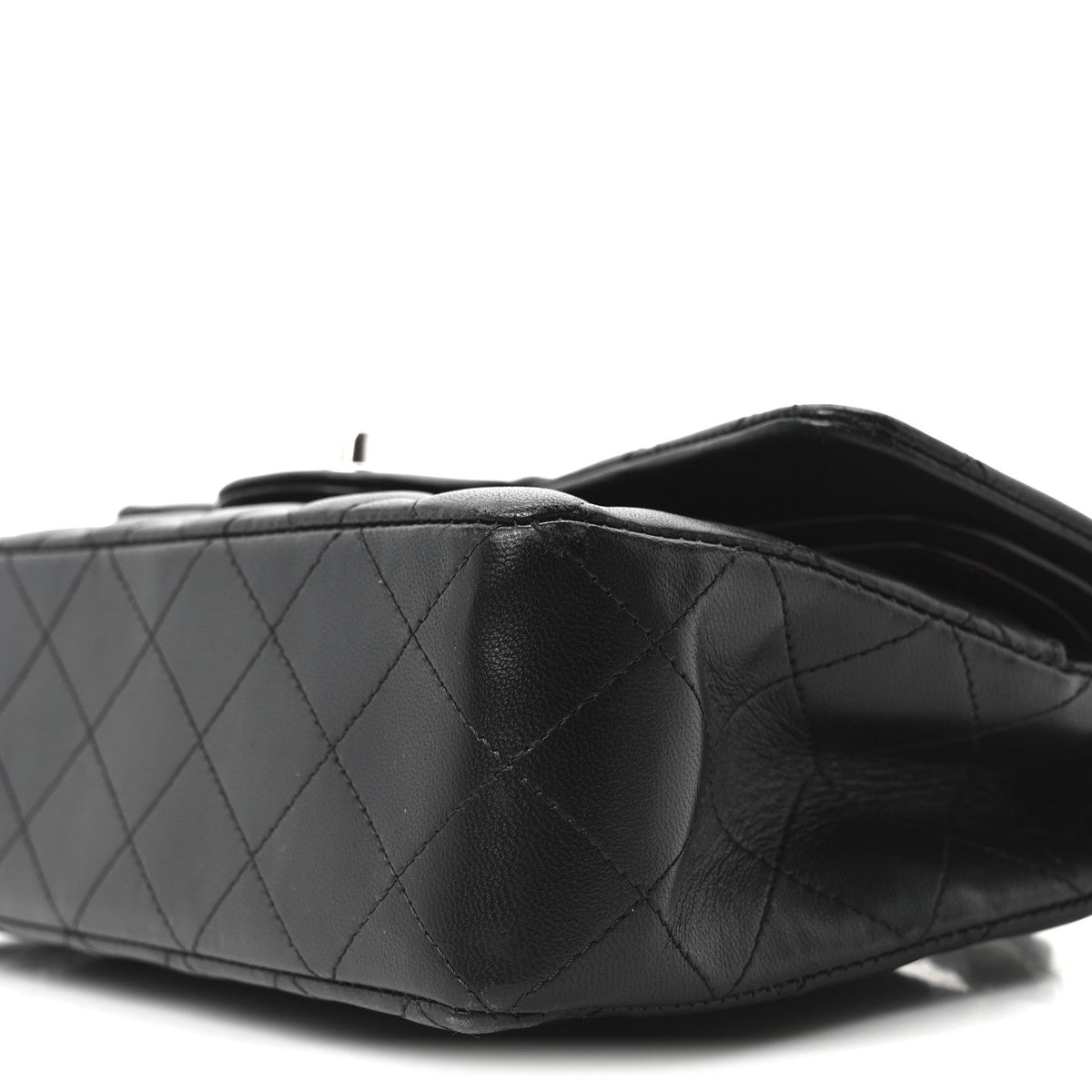 Lambskin Quilted Small Double Flap Black