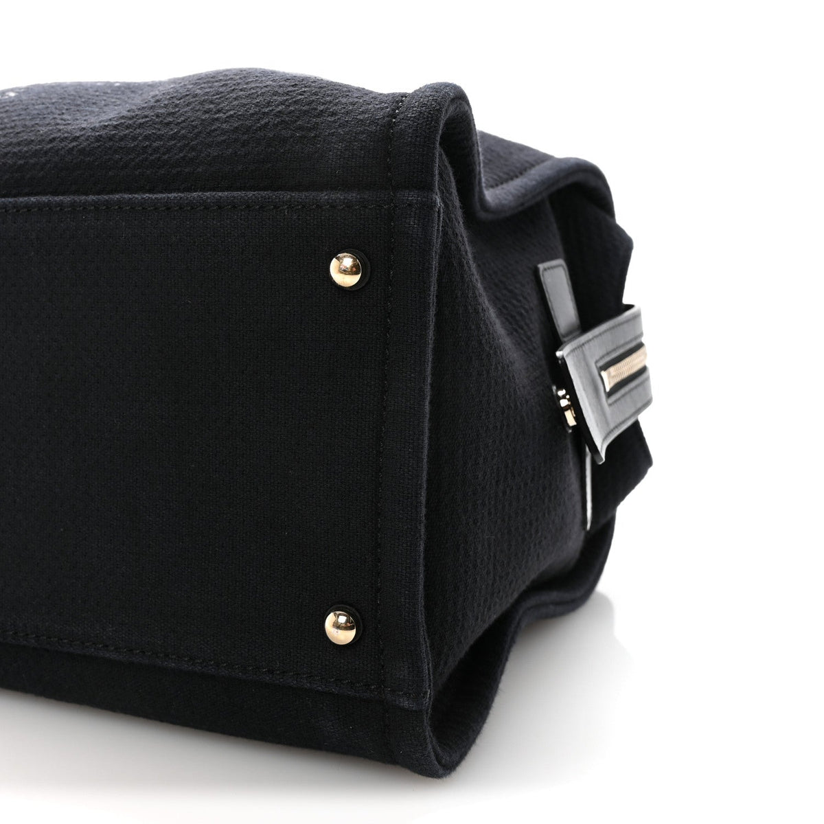 Mixed Fibers Large Deauville Bowling Bag Black