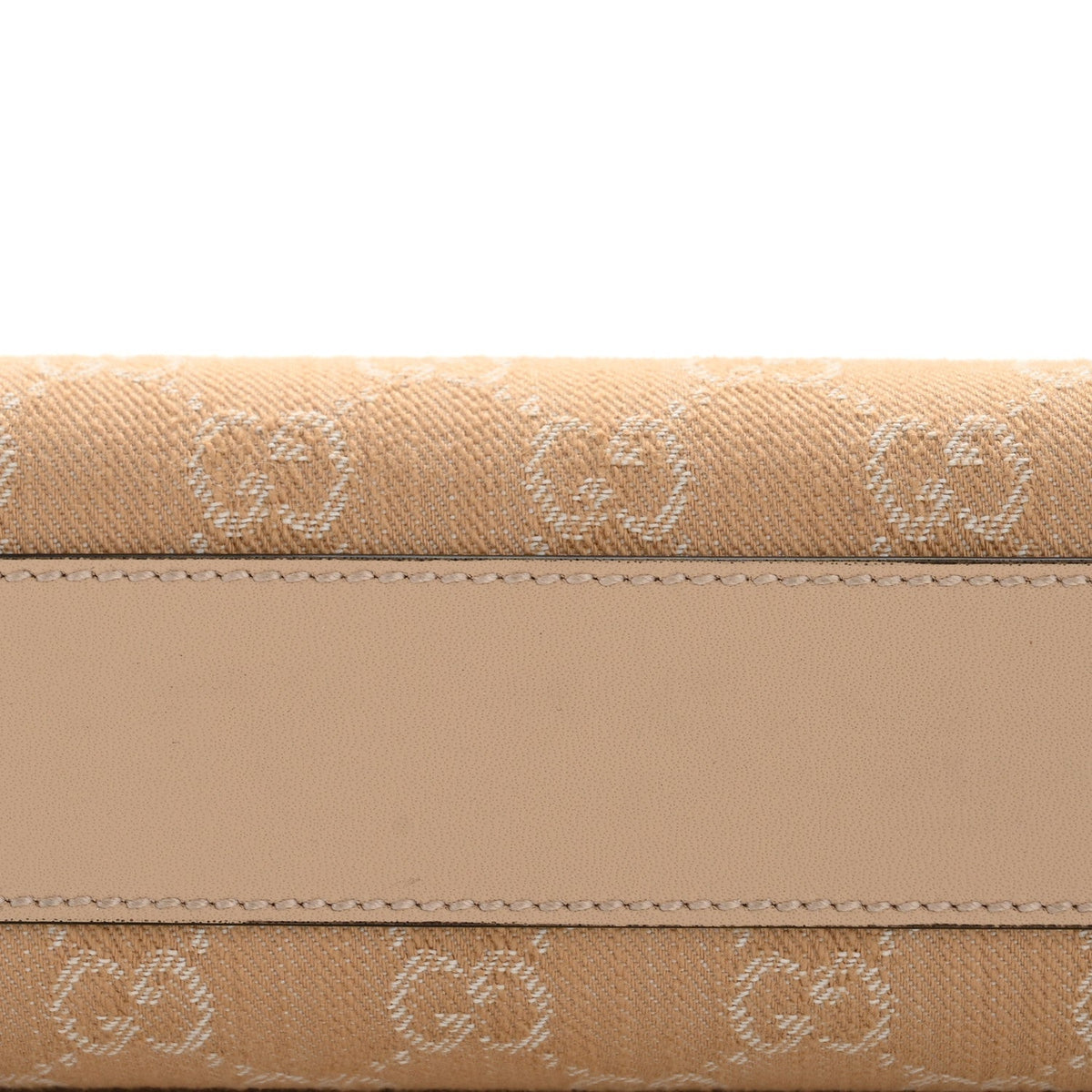 Denim Calfskin GG Monogram Small Ophidia Chain Shoulder Bag Light Beige