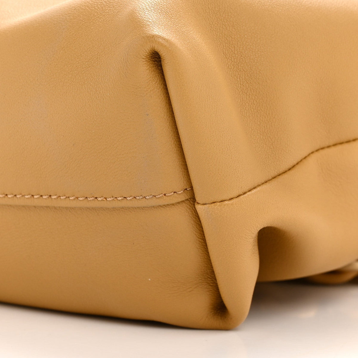 Mellow Nappa Donut Chain Large Flamenco Knot Clutch Sahara