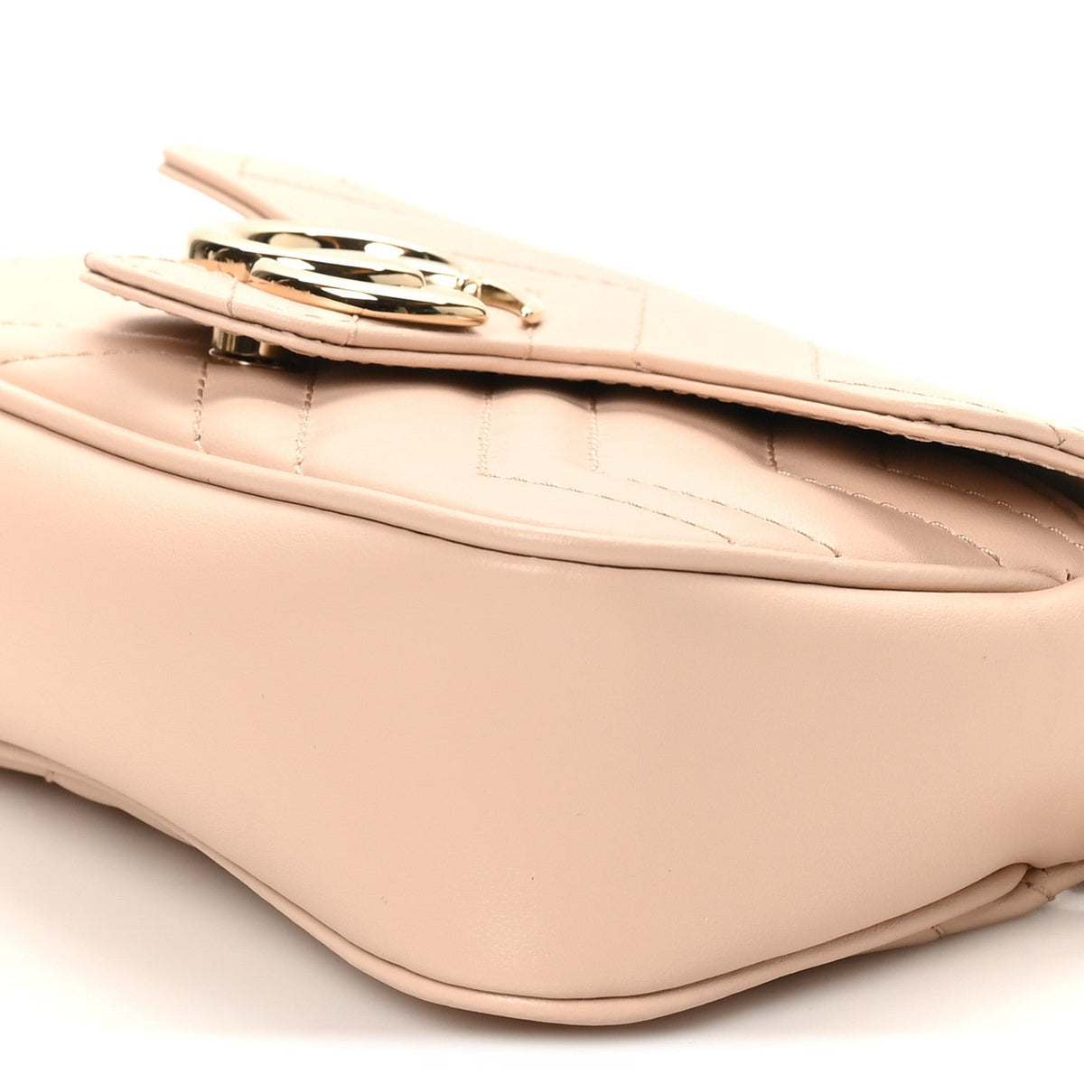Calfskin Matelasse Super Mini GG Marmont Shoulder Bag Porcelain Rose