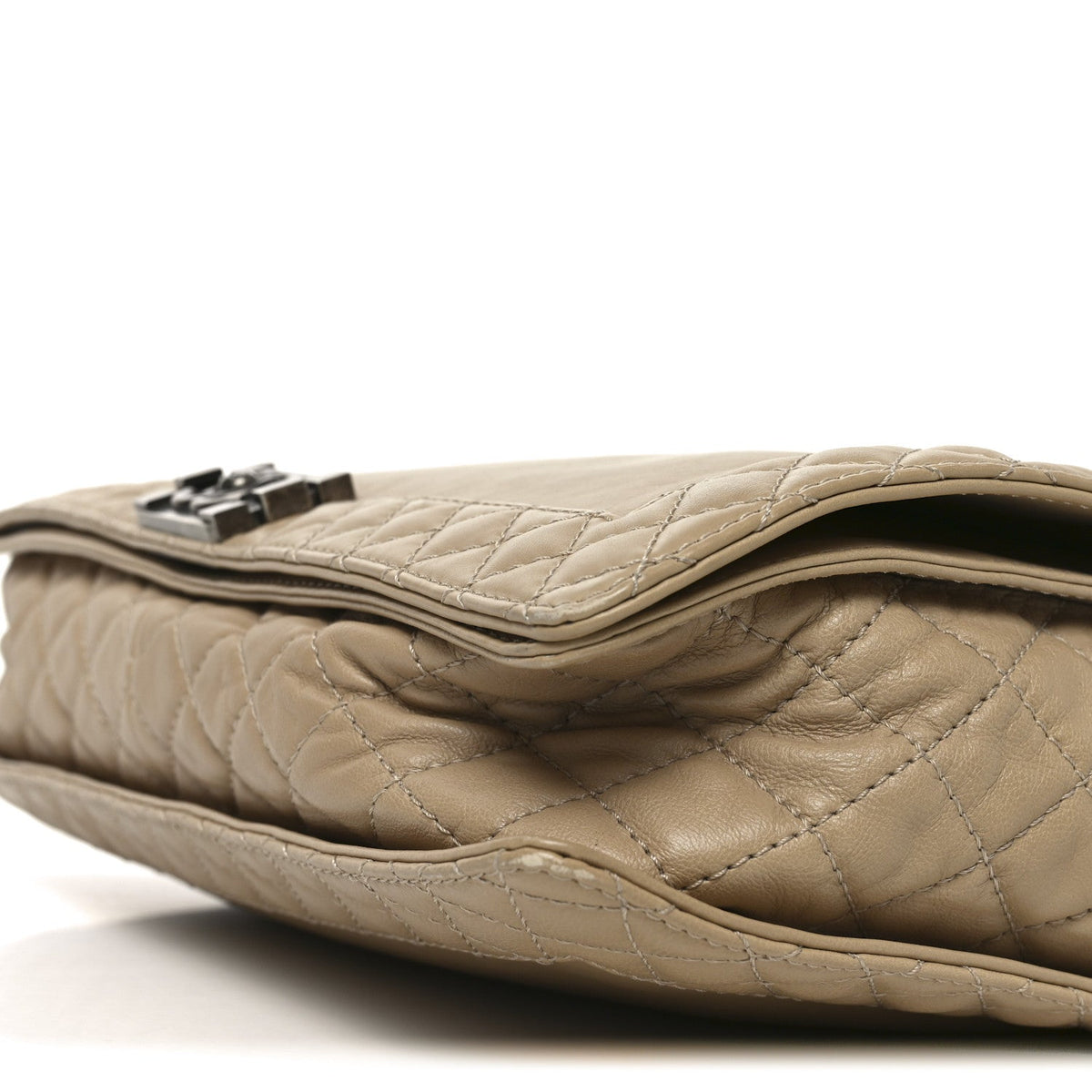 Calfskin Large Boy Reverso Flap Beige