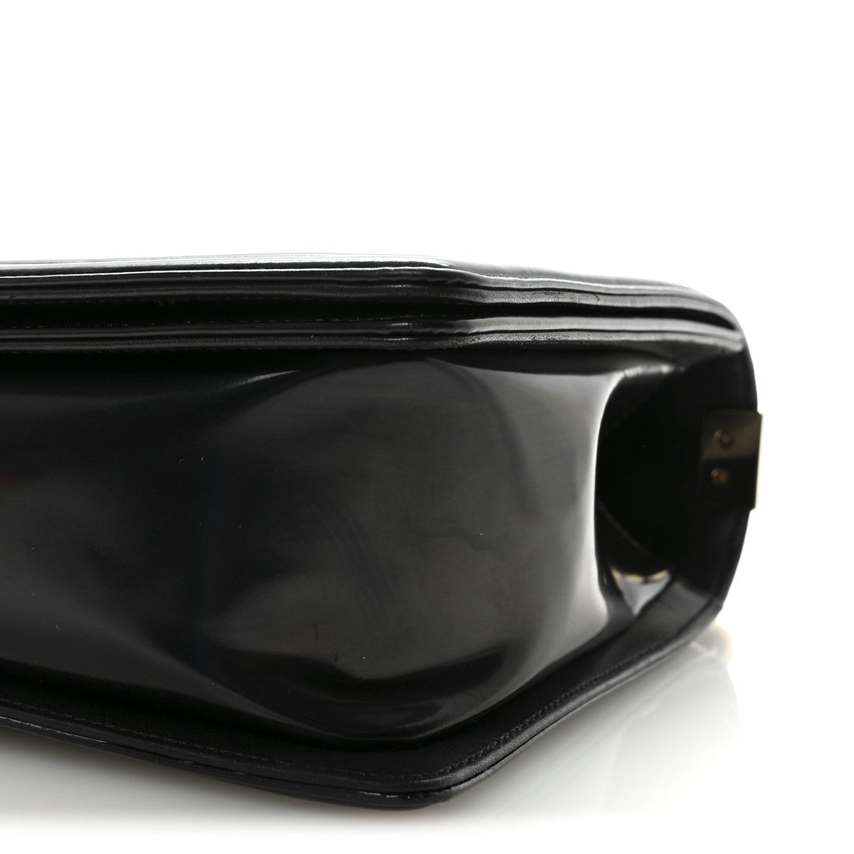 Iridescent Glazed Calfskin Quilted New Medium Boy Flap Black
