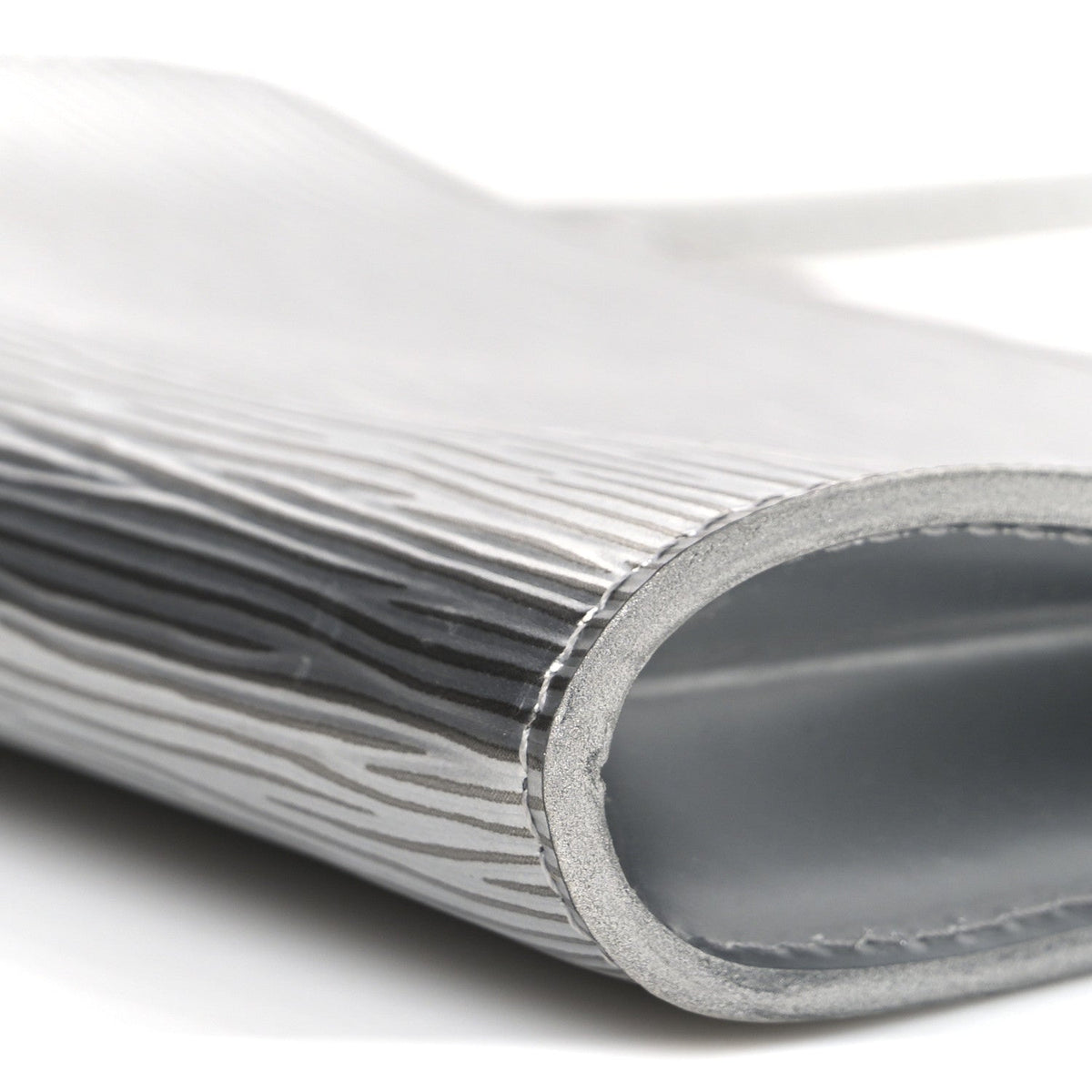 Epi Pochette Accessories Metallic Silver