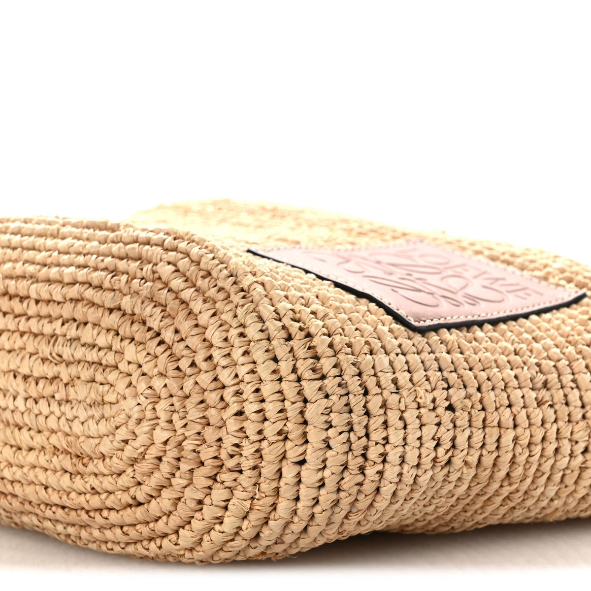 Calfskin Raffia Anagram Paulas Ibiza Pochette Bag Natural Tan