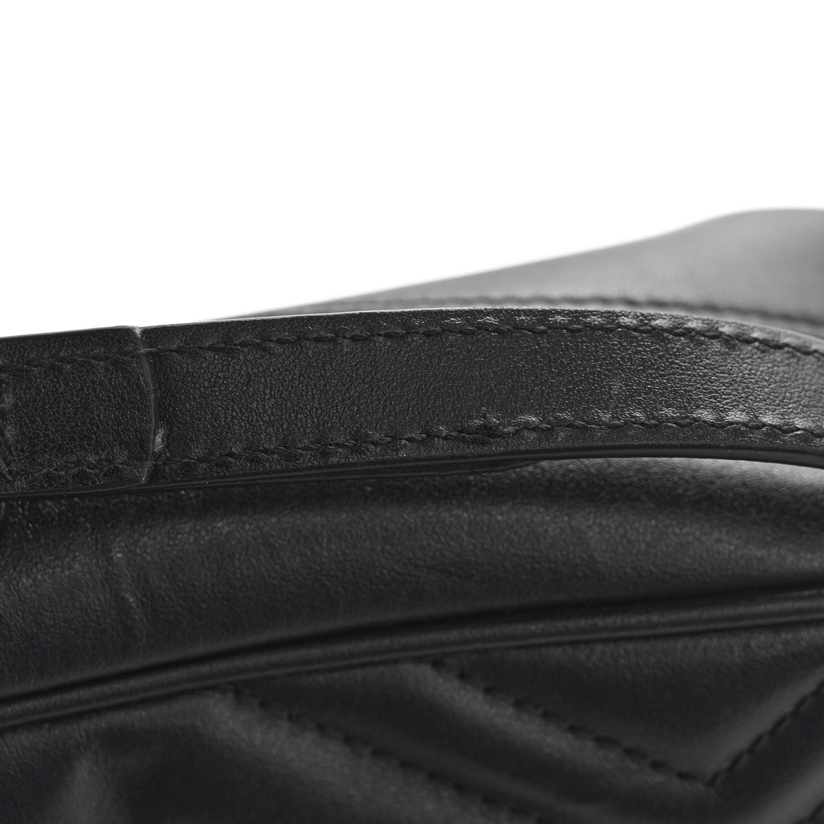 Calfskin Matelasse Small GG Marmont Chain Shoulder Bag Black
