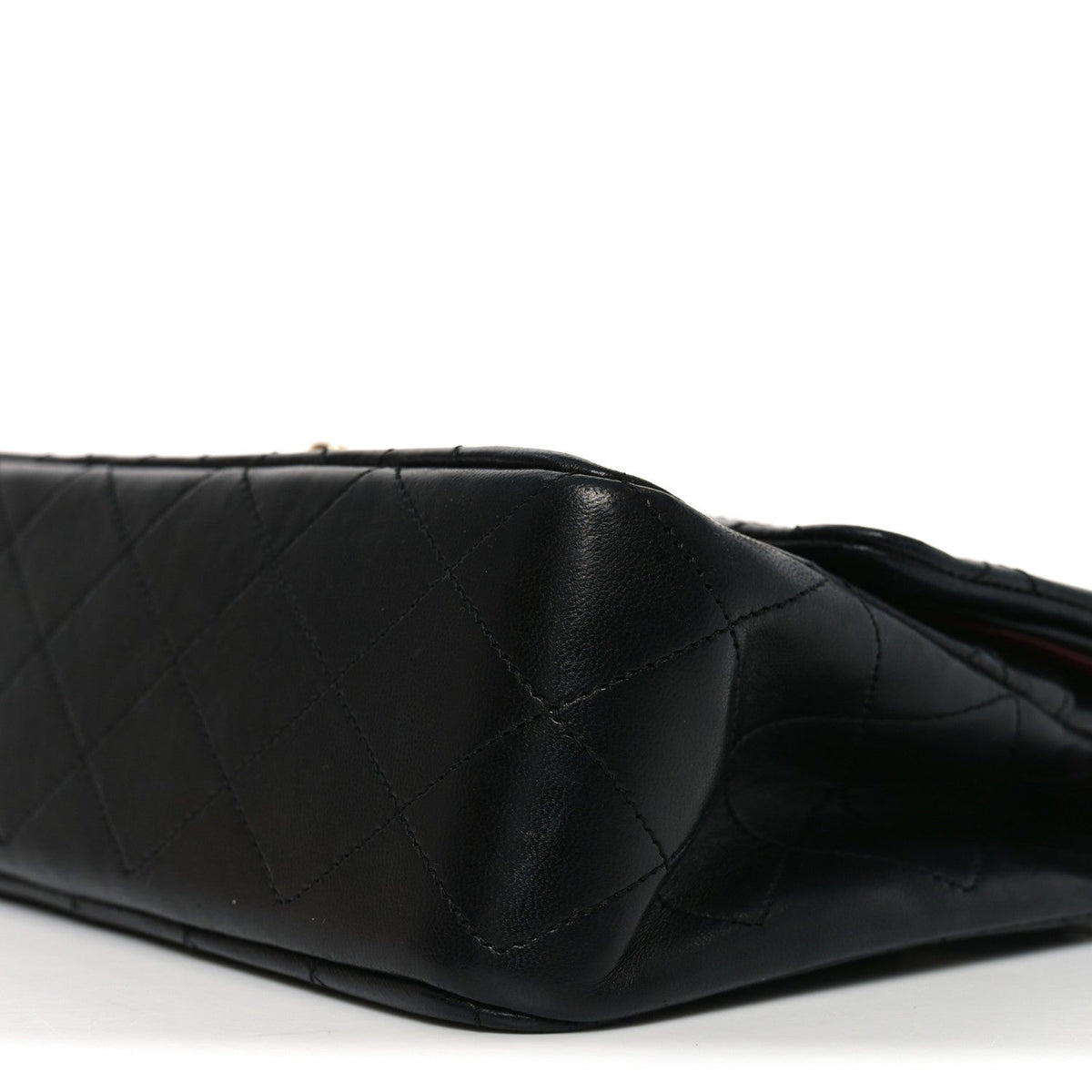 Lambskin Quilted Small Double Flap Black
