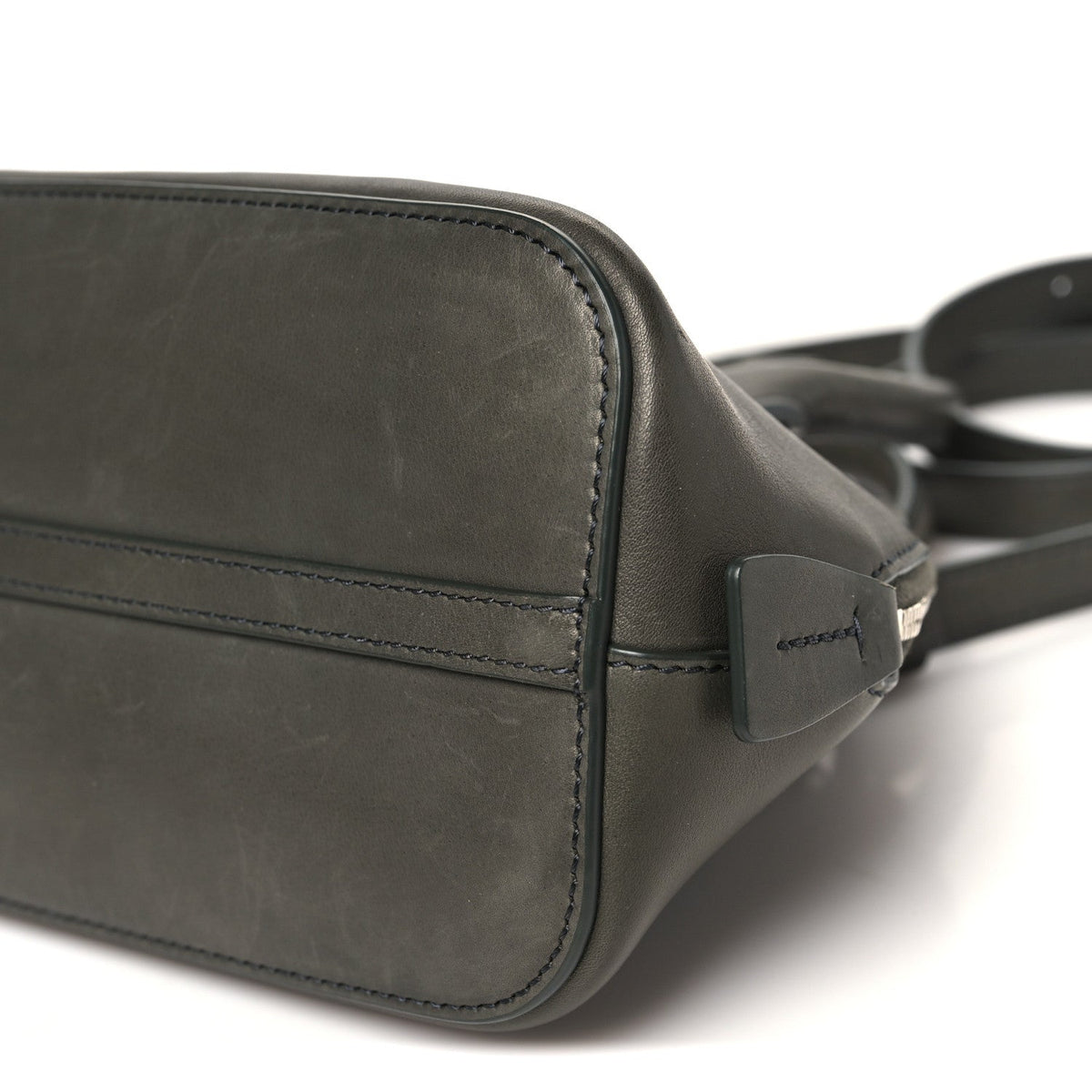 Saddle Calfskin Mini Devon Bag Koala Grey