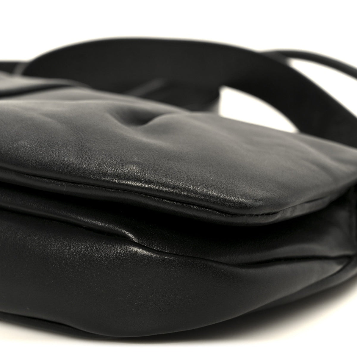 Shiny Nappa Calfskin Paseo Satchel Black