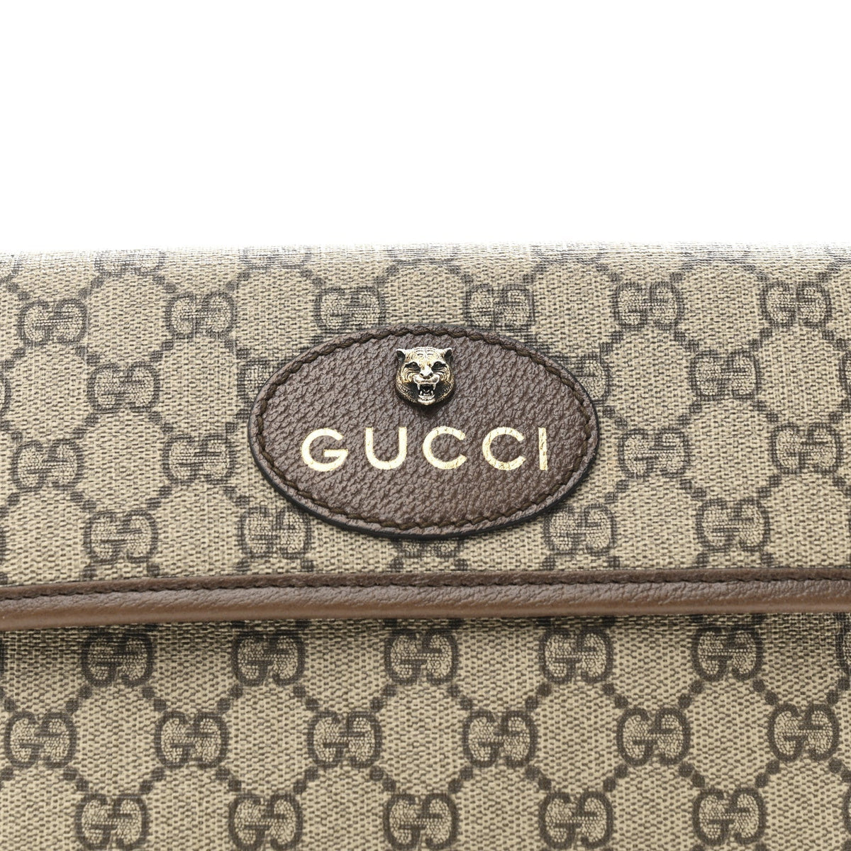 GG Supreme Monogram Neo Vintage Web Belt Bag Brown