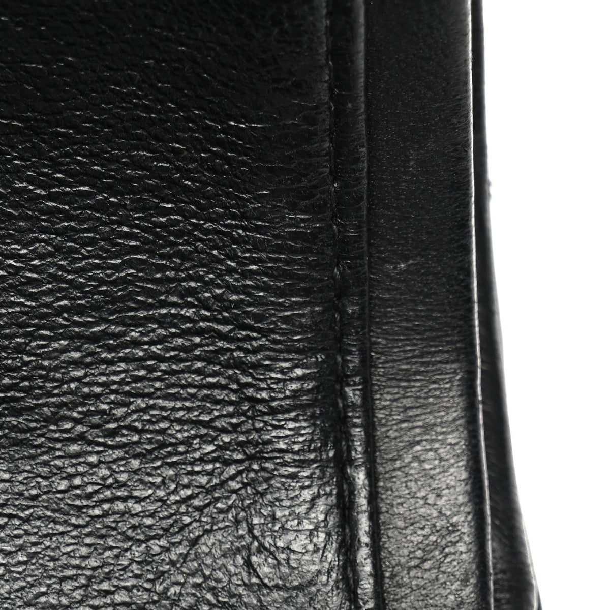 Patent Quilted Medium Double Flap Black