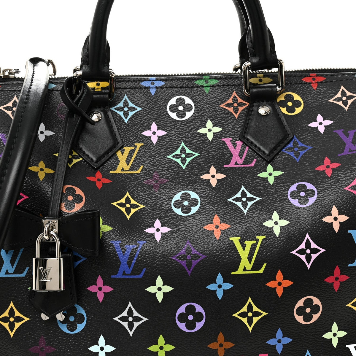 LV X TM Monogram Multicolor Speedy Soft 30 Black