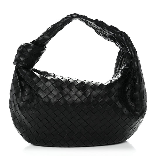 Nappa Intrecciato Small Jodie Hobo Black