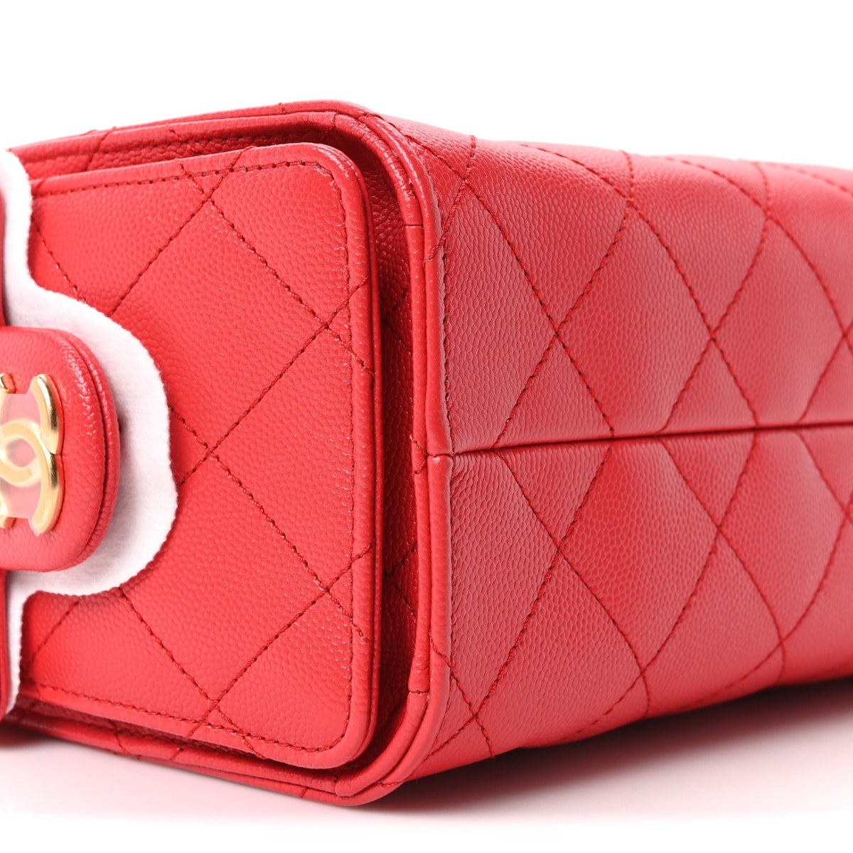 Caviar Quilted Mini Chanel 25 Handbag Dark Red
