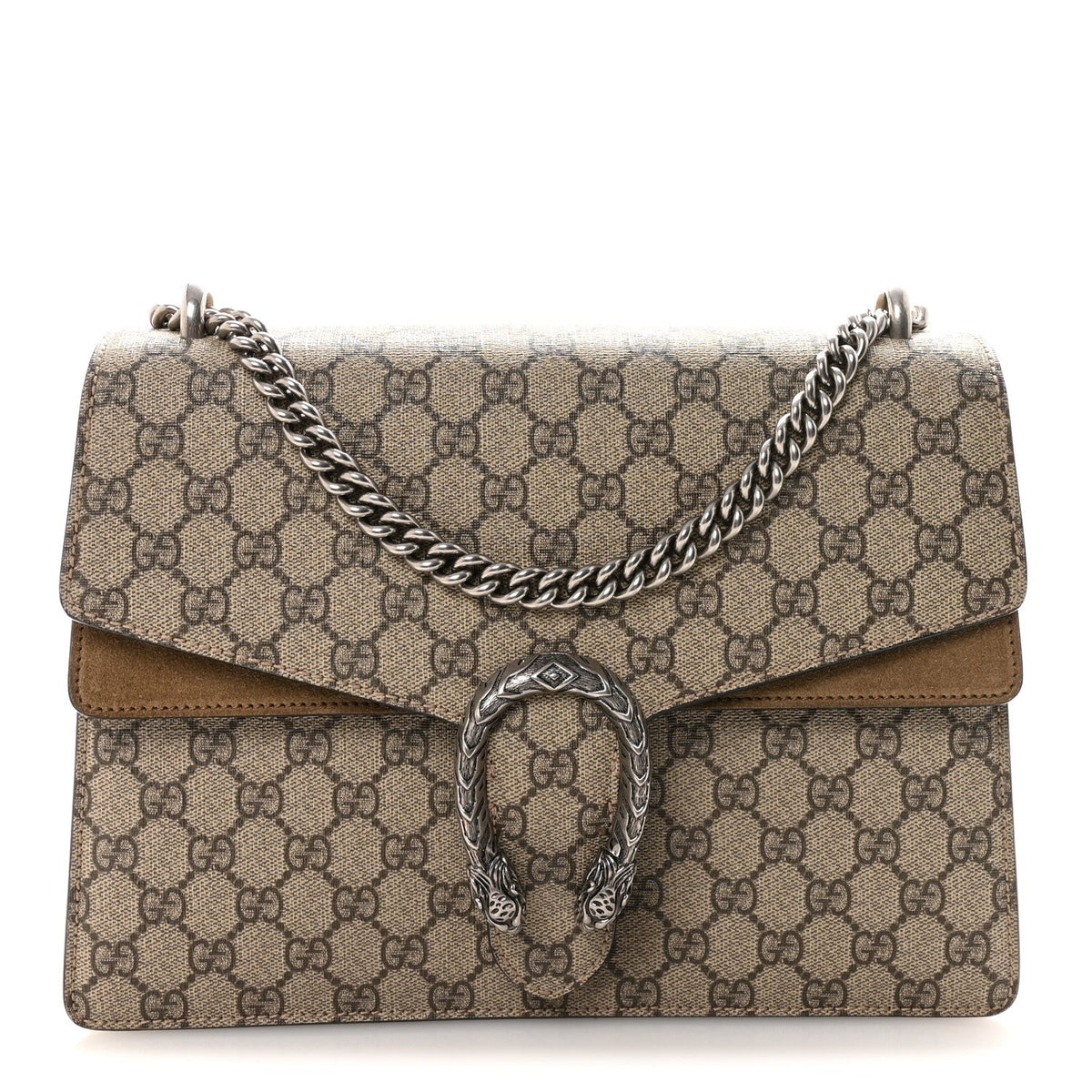GG Supreme Monogram Medium Dionysus Shoulder Bag Taupe