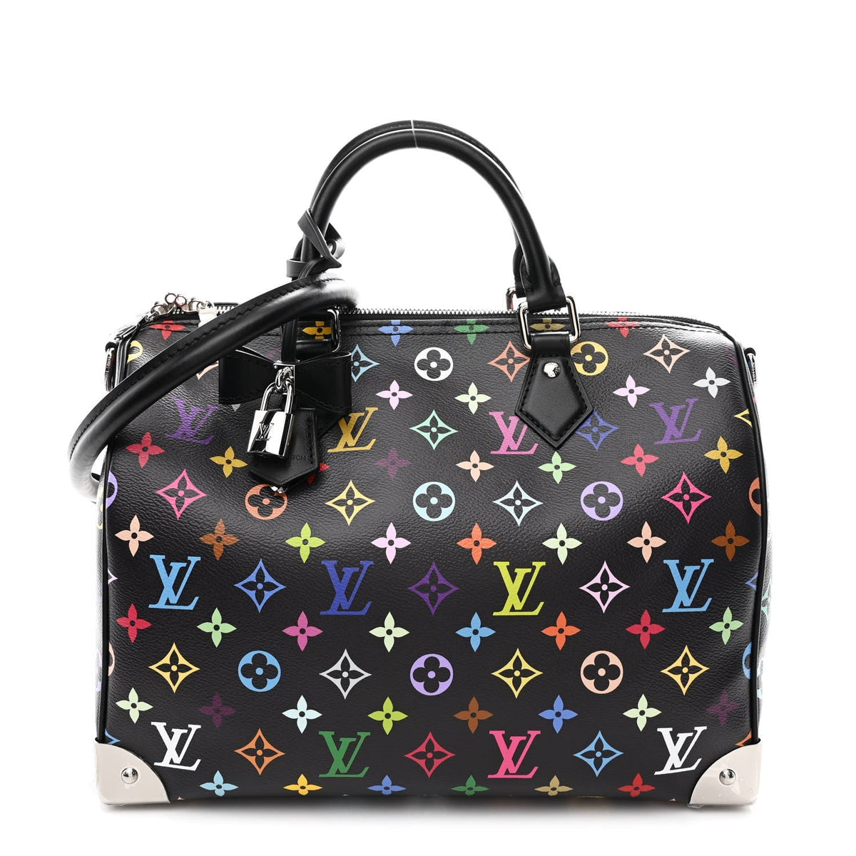 LV X TM Monogram Multicolor Speedy Soft 30 Black