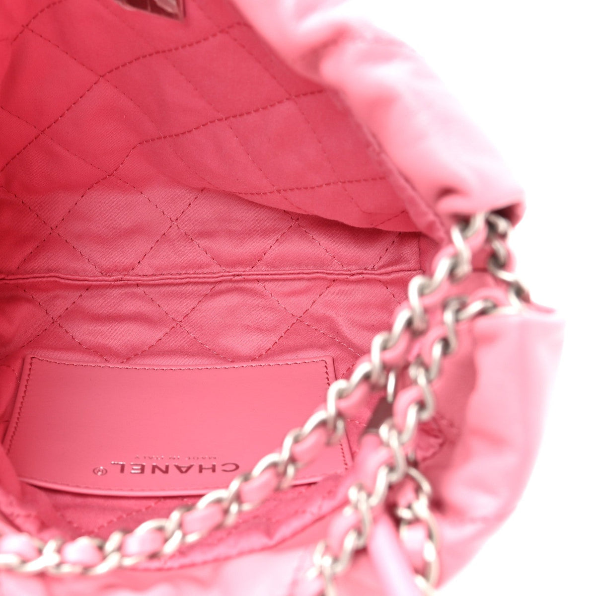 Shiny Calfskin Quilted Mini Chanel 22 Pink