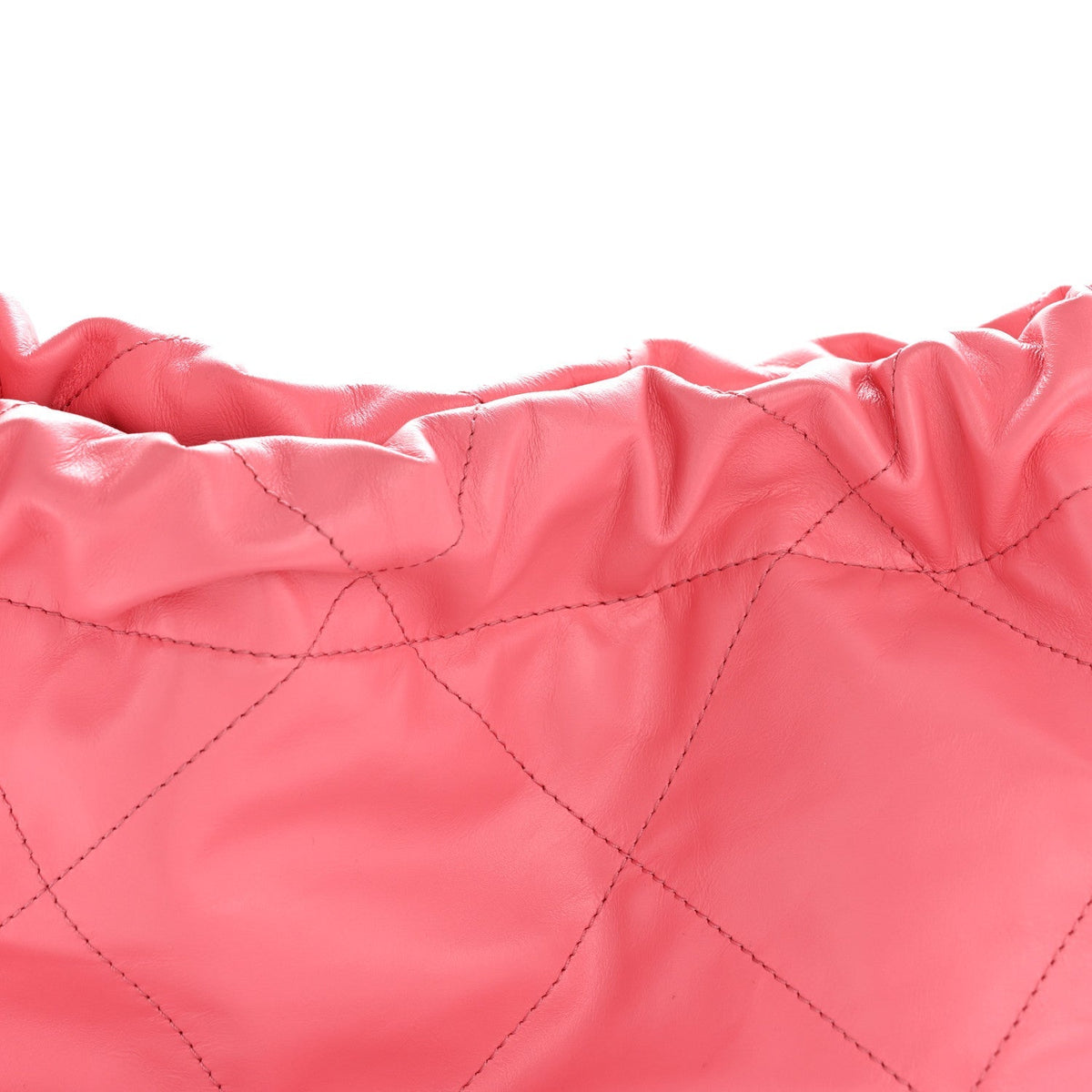 Shiny Calfskin Quilted Small Chanel 22 Coral Pink
