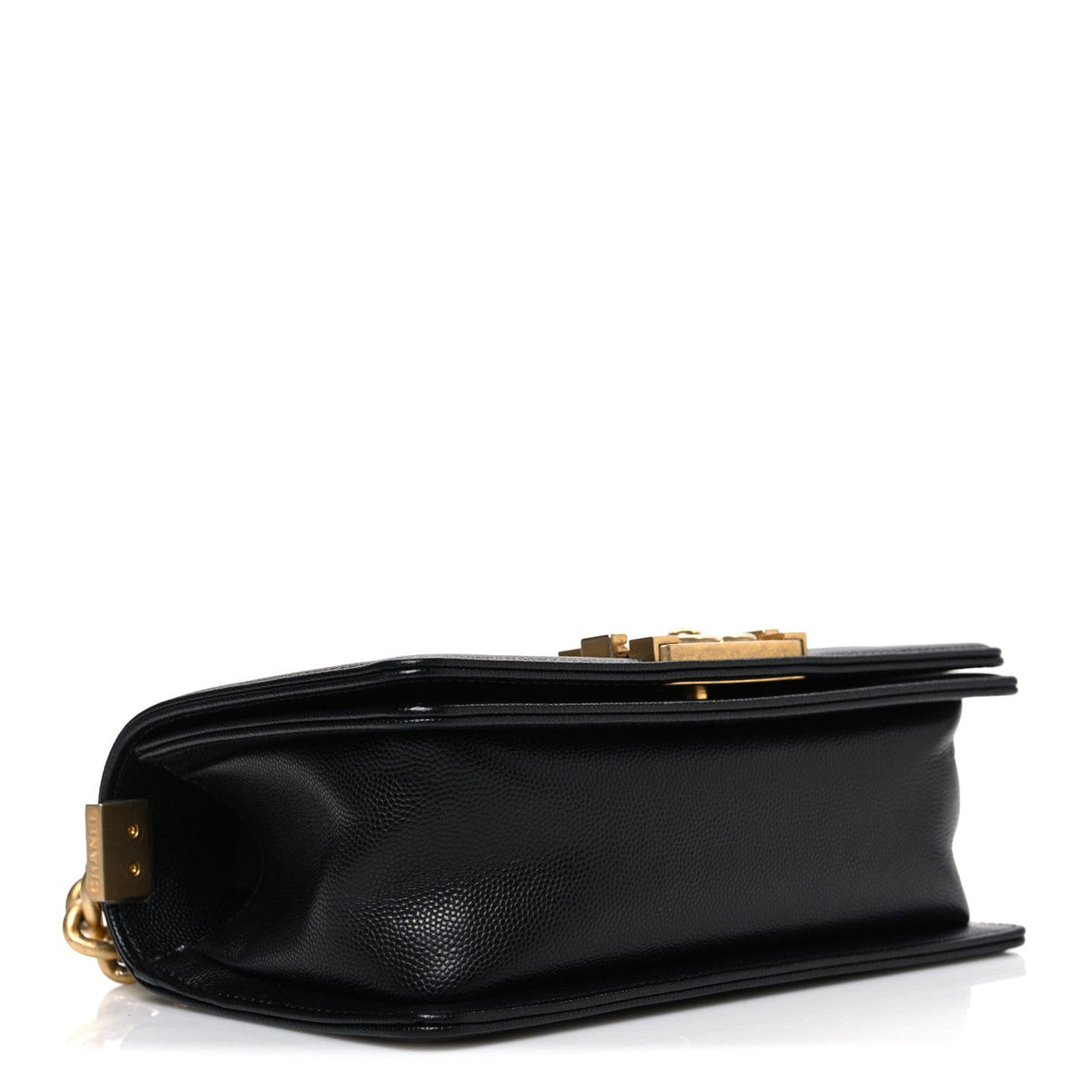 Caviar Quilted Small Boy Flap Black