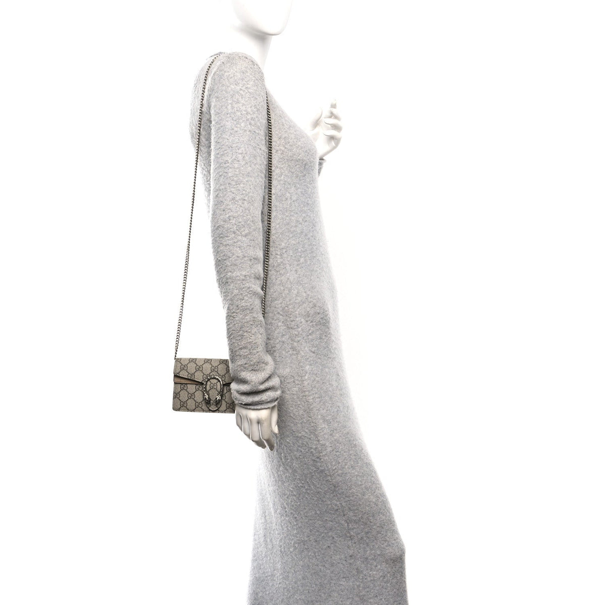 GG Supreme Monogram Super Mini Dionysus Shoulder Bag Taupe