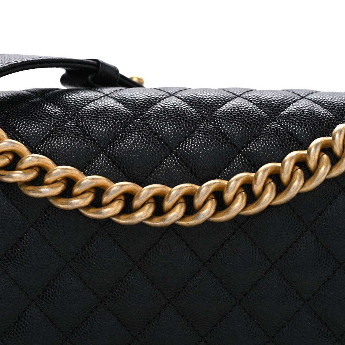 Caviar Quilted Medium Boy Flap Black
