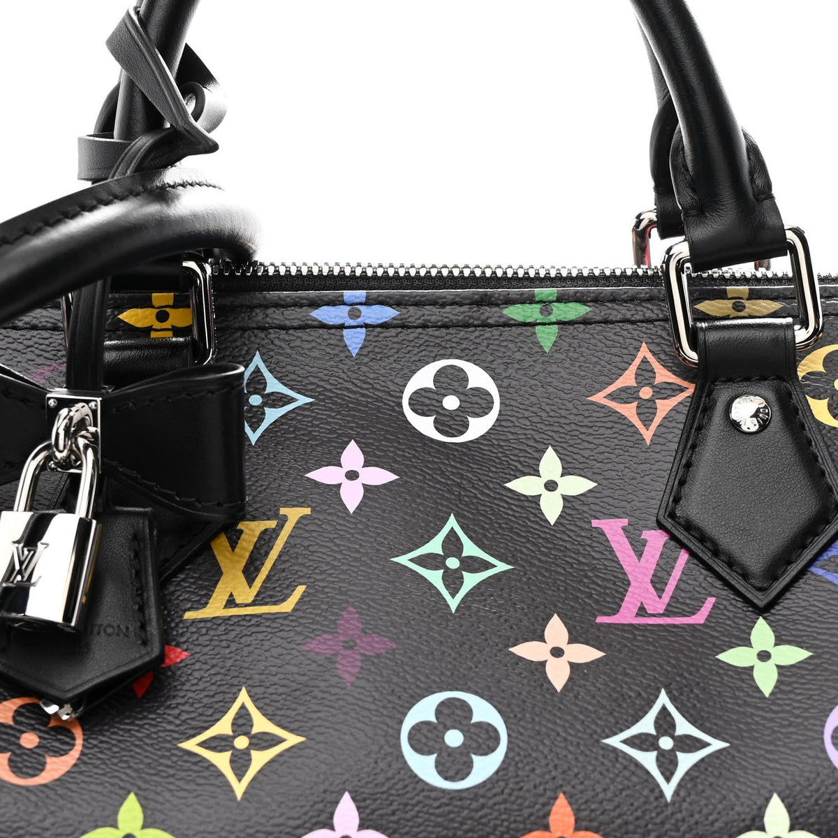 LV X TM Monogram Multicolor Speedy Soft 30 Black