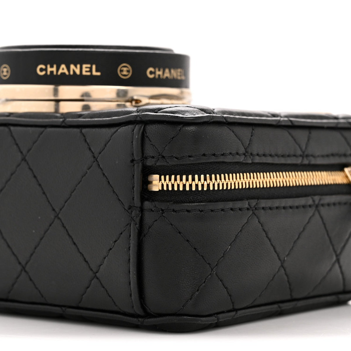 Lambskin Quilted Coco Click Bag Black