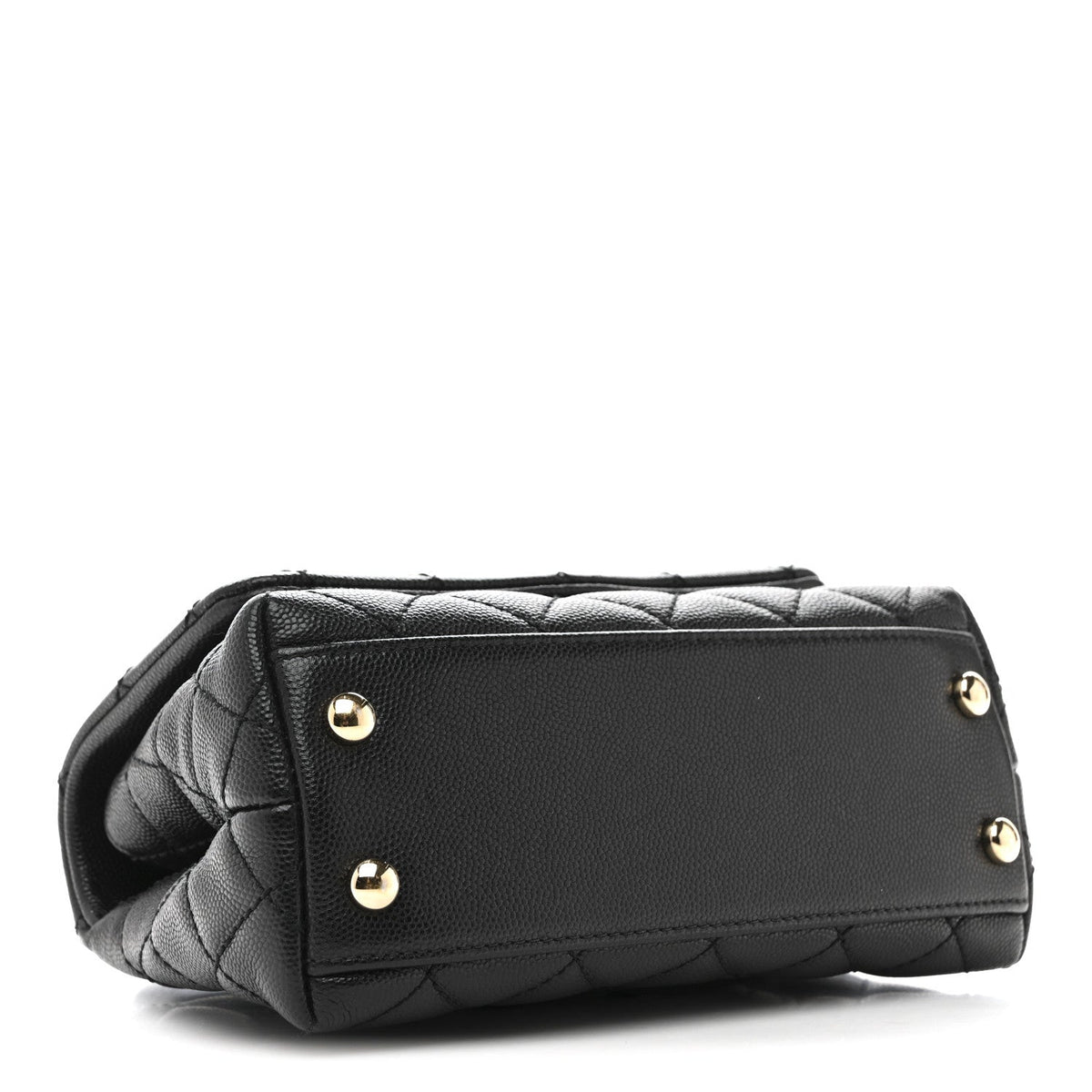 Caviar Quilted Extra Mini Coco Handle Flap Black