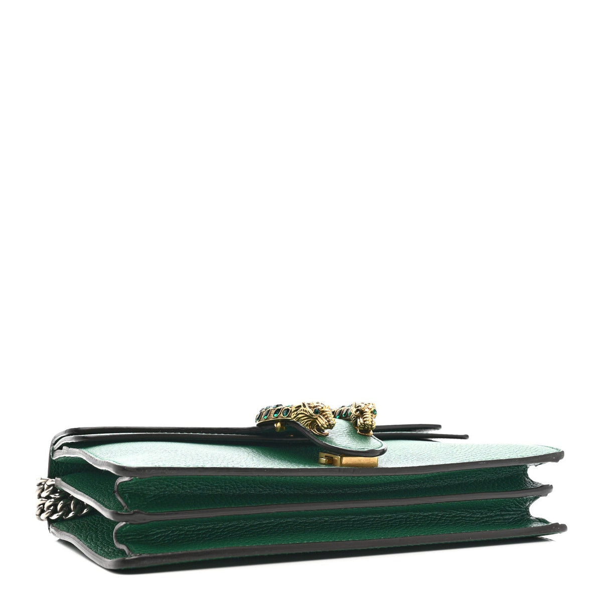 Dollar Calfskin Crystal Small Dionysus Shoulder Bag Emerald