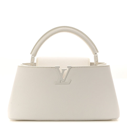 Taurillon Capucines East West MM Optic White