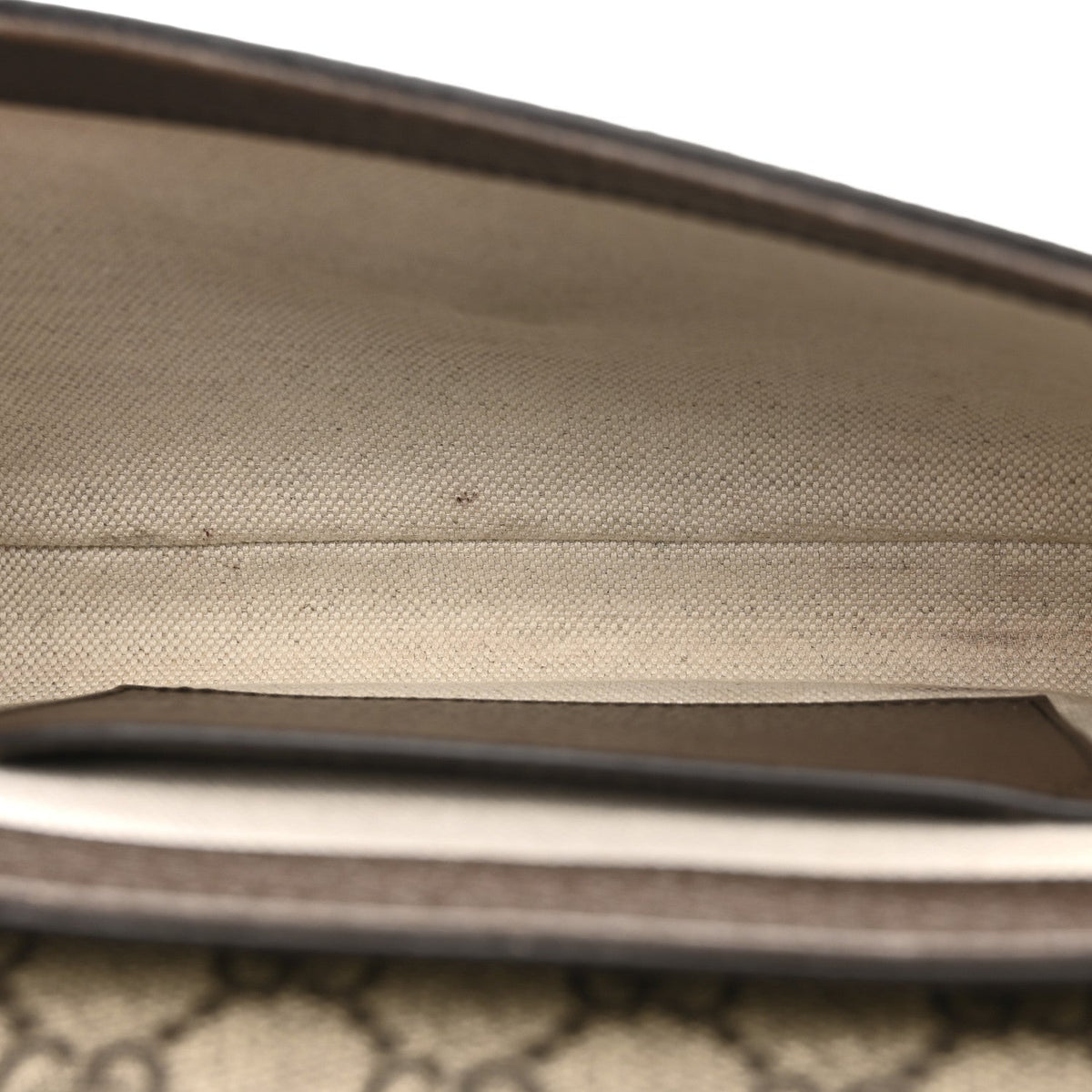 GG Supreme Monogram Textured Dollar Calfskin Web Mini Ophidia Envelope Shoulder Bag Beige Ebony New Acero