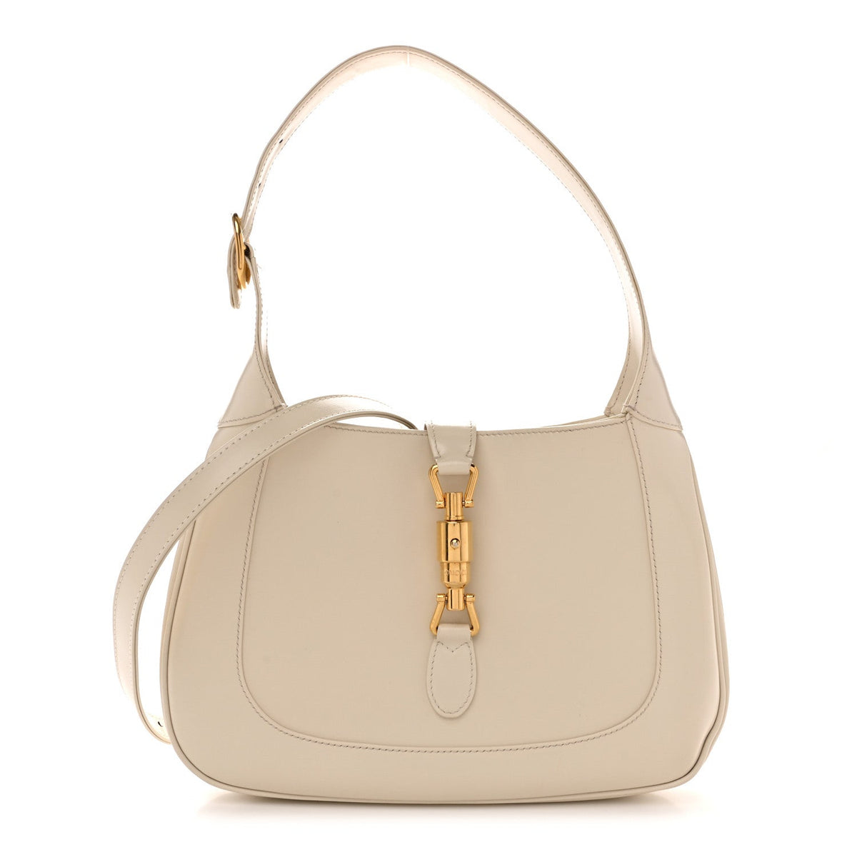 Boarded Dyana Lux Calfskin Small Jackie 1961 Hobo Mystic White