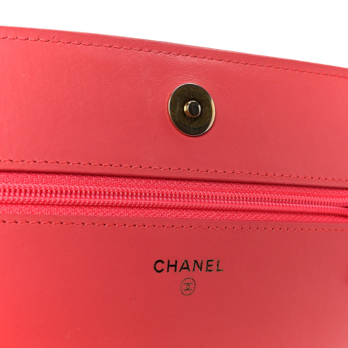 Caviar Quilted Boy Wallet On Chain WOC Dark Pink