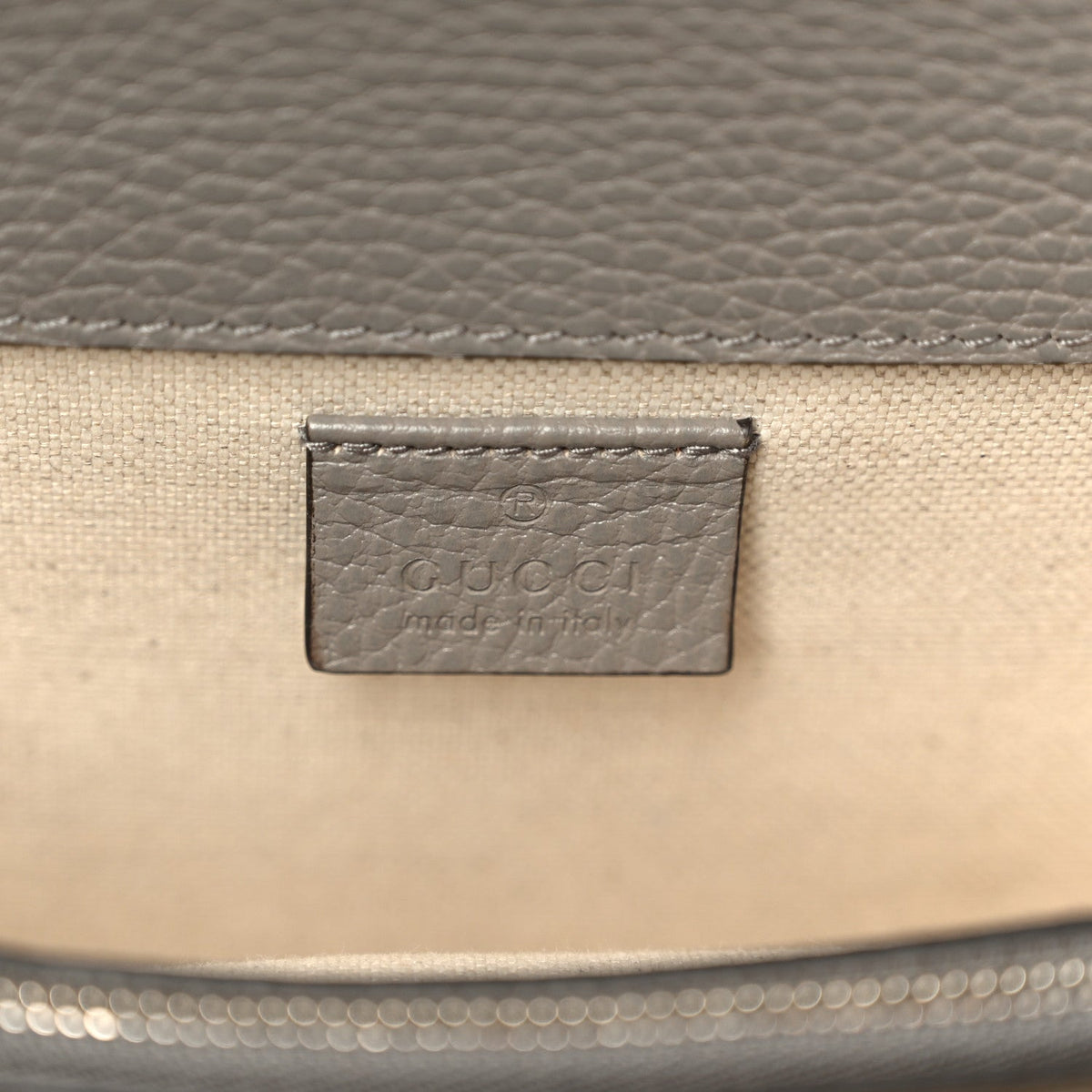 Pebbled Calfskin Small Dionysus Shoulder Bag Dusty Grey
