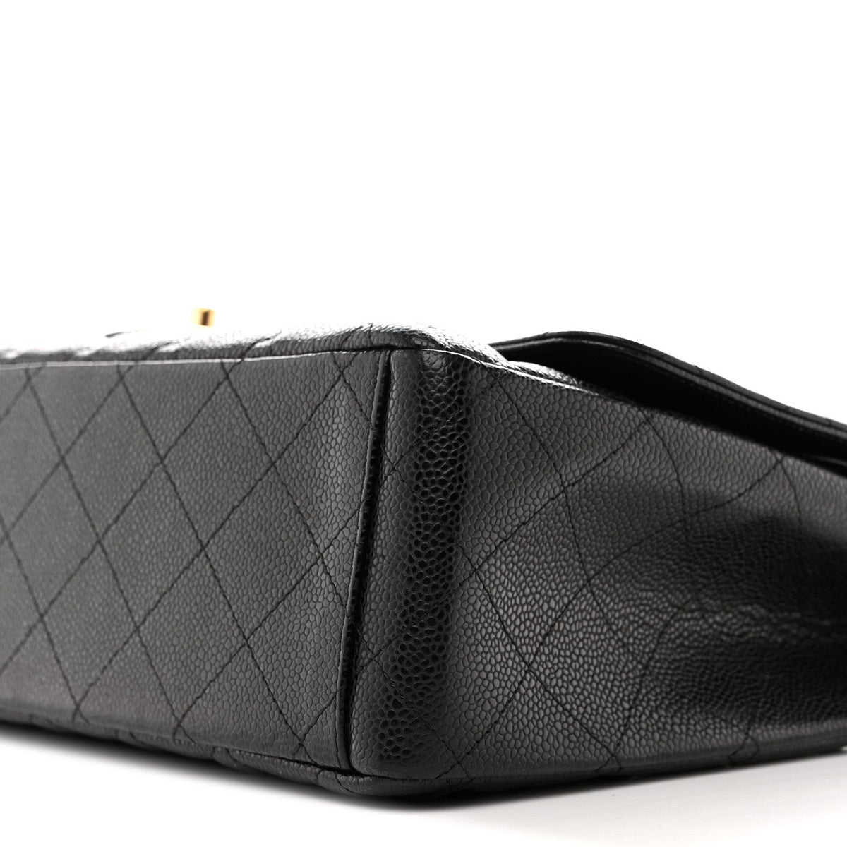 Caviar Quilted Maxi Double Flap Black