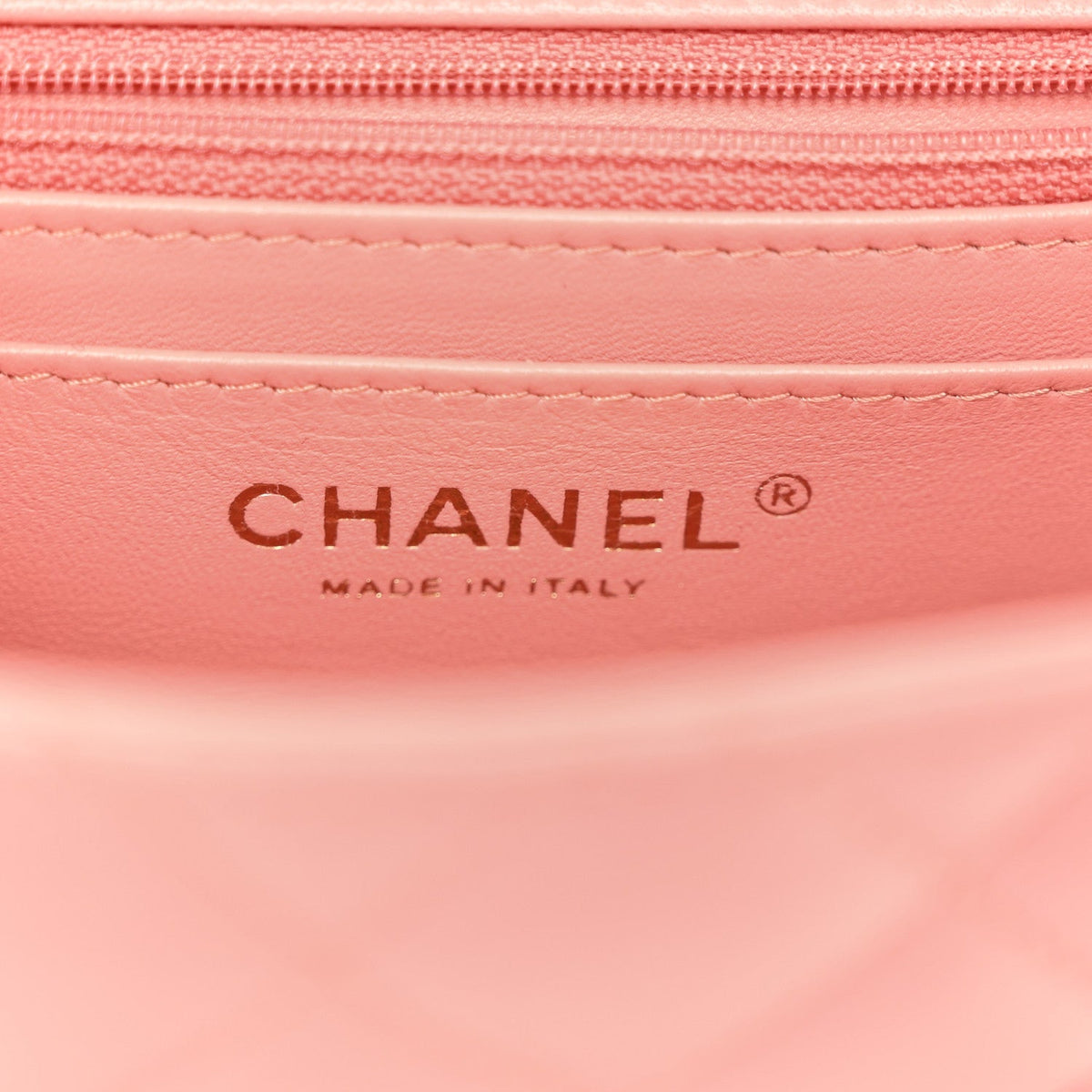 Lambskin Quilted Mini Square Flap Pink