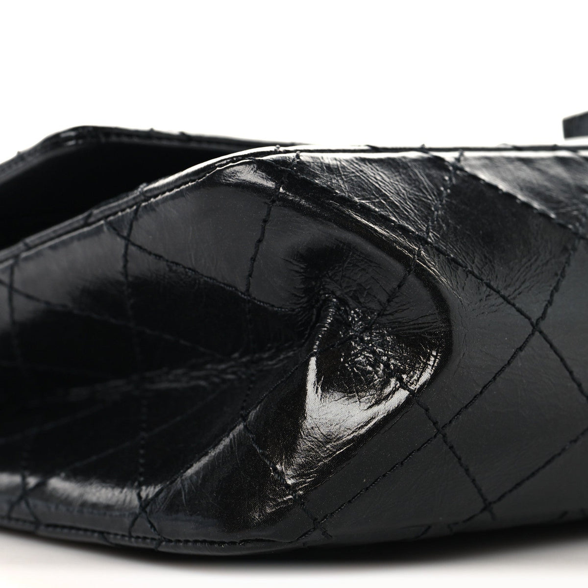 Glazed Calfskin Quilted 2.55 Reissue 226 Flap So Black
