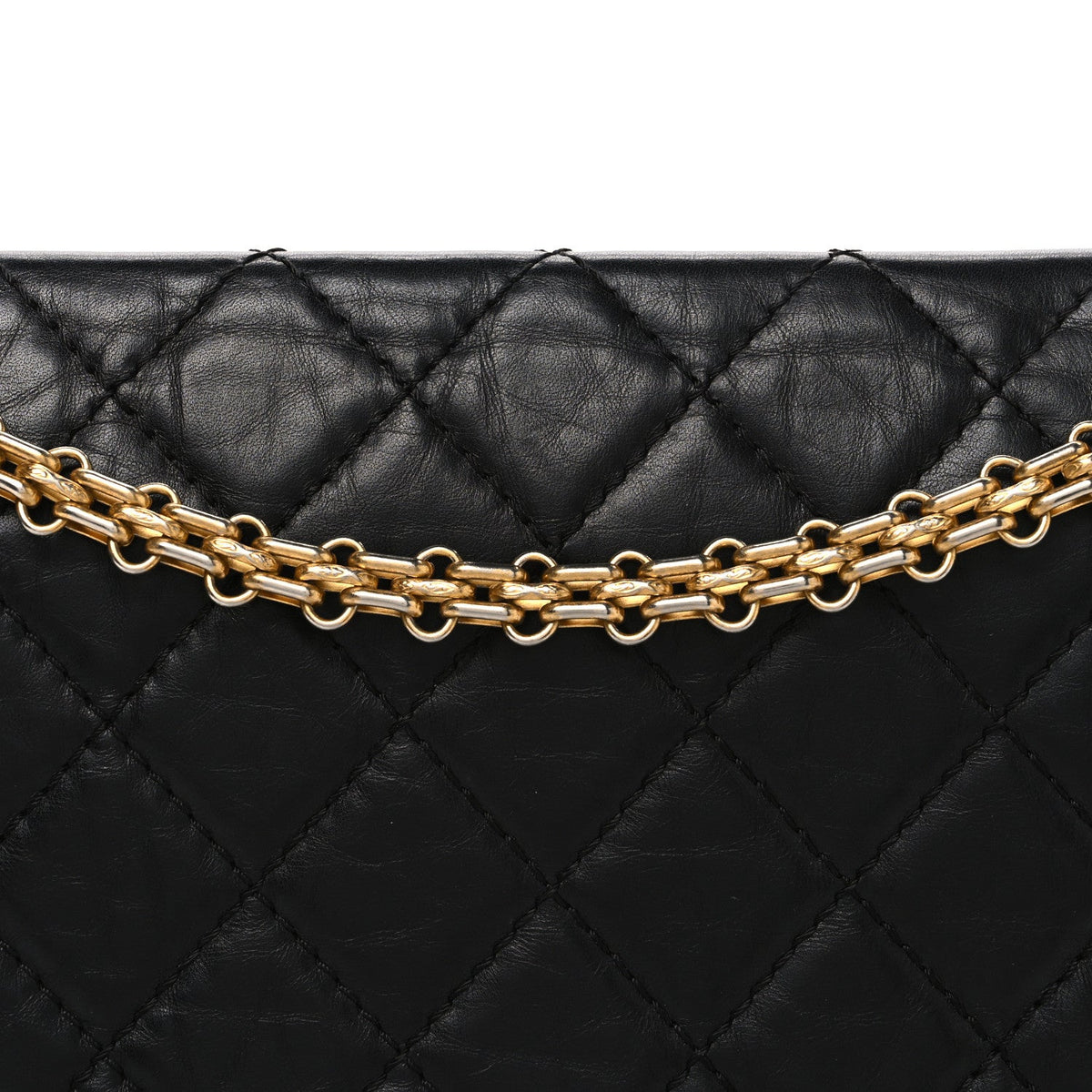 Aged Calfskin Quilted 2.55 Reissue 226 Flap Black