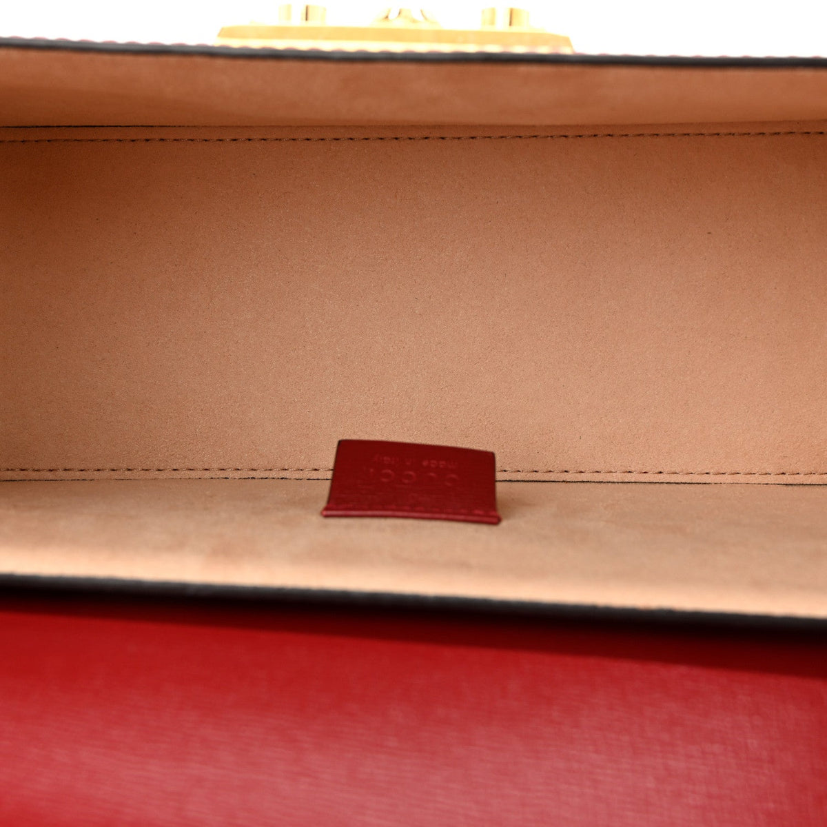Azalea Calfskin Small Padlock Bamboo Shoulder Bag Romantic Cerise