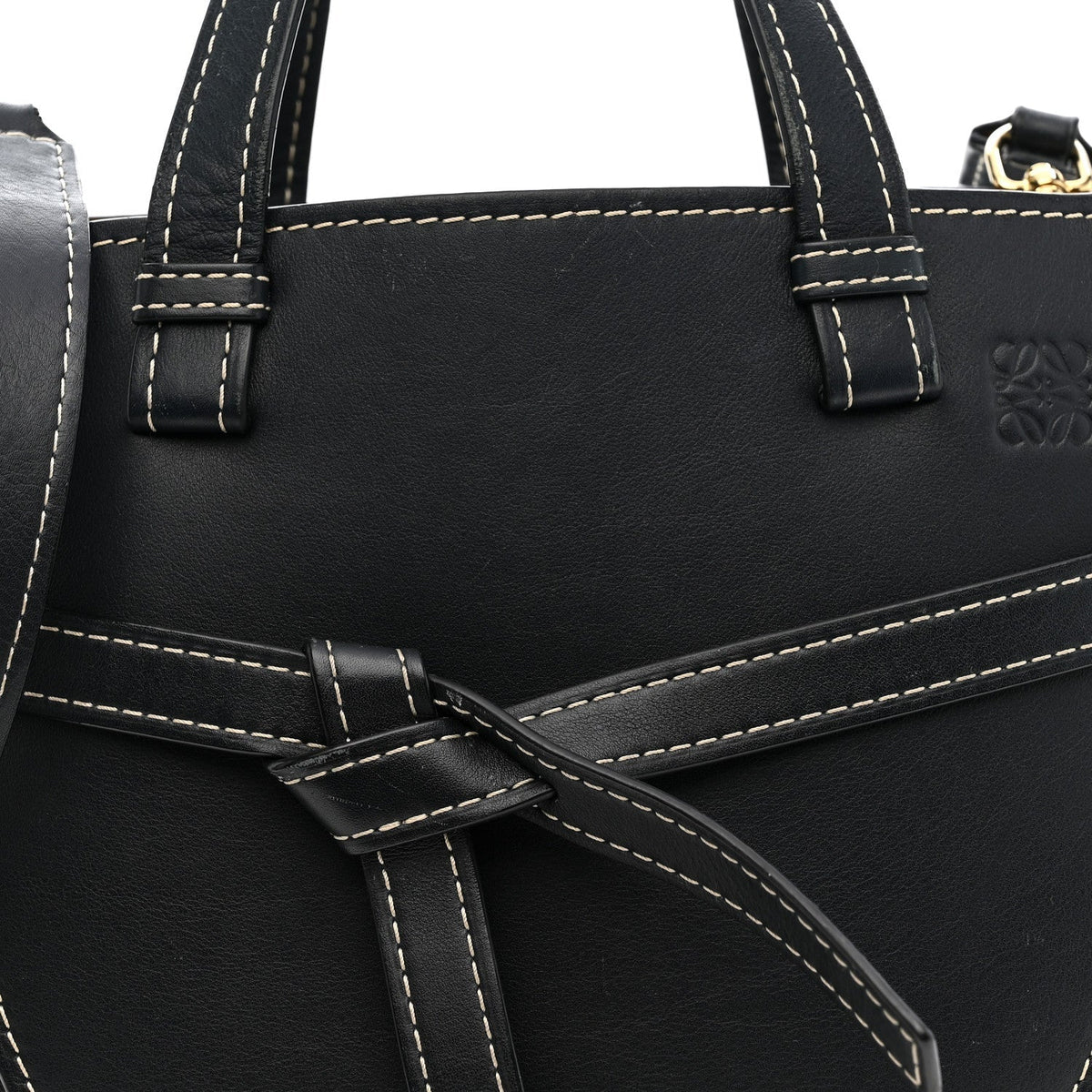 Calfskin Gate Tote Midnight Blue