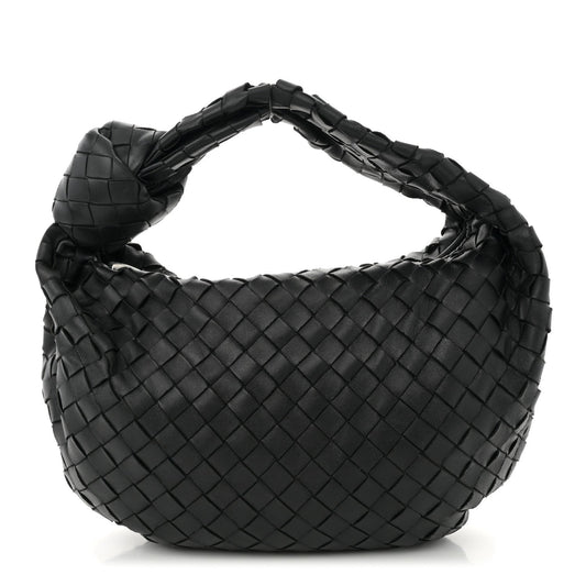 Nappa Intrecciato Teen Jodie Hobo Black