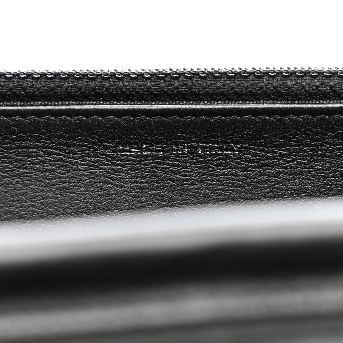 Crumpled Calfskin Quilted Wallet On Chain WOC So Black