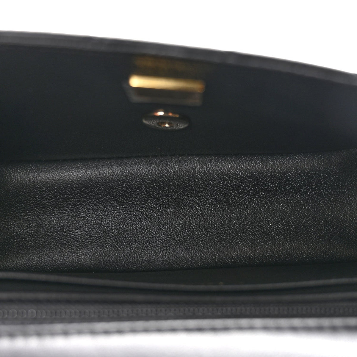 Lambskin Quilted Mini Rectangular Flap Black