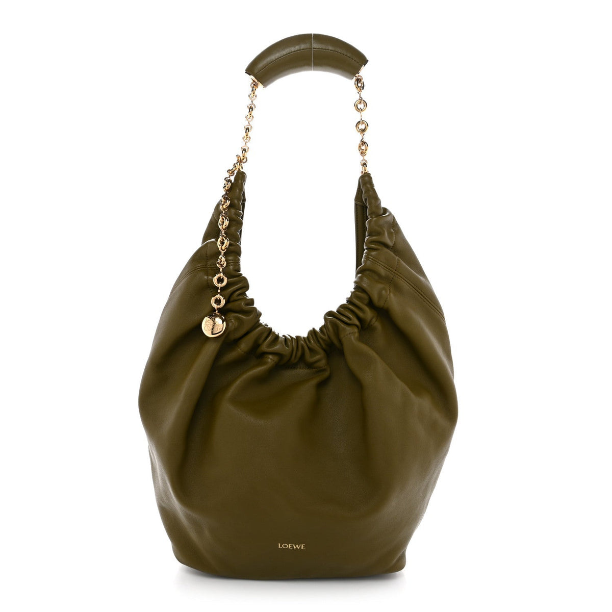 Mellow Nappa Small Squeeze Bag Olive