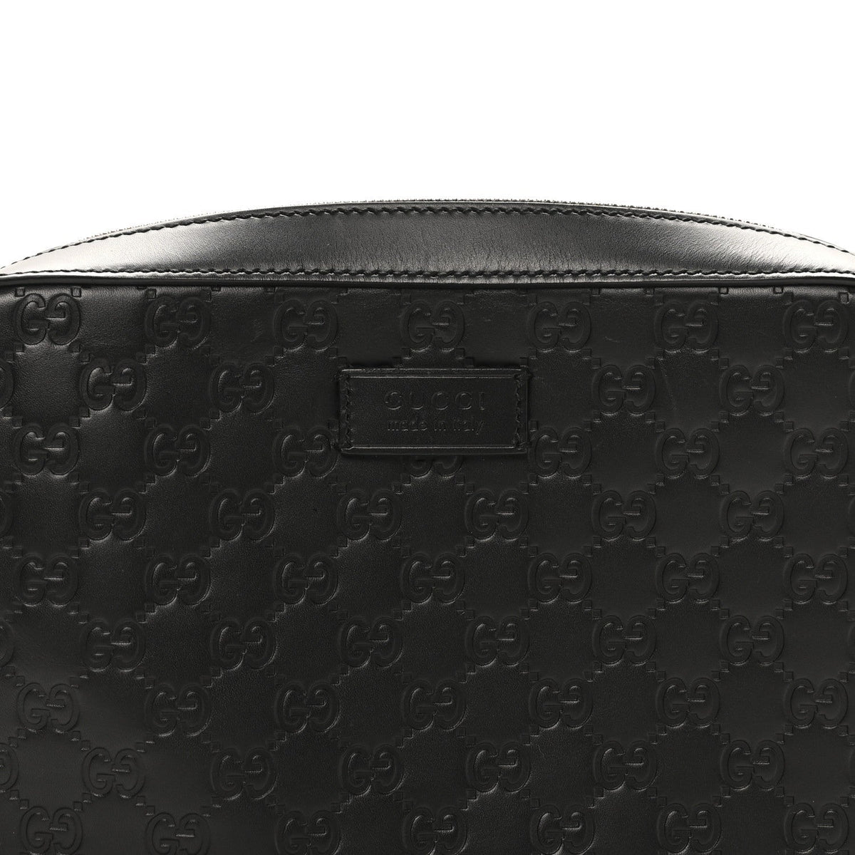 Guccissima Zip Pouch Wristlet Black