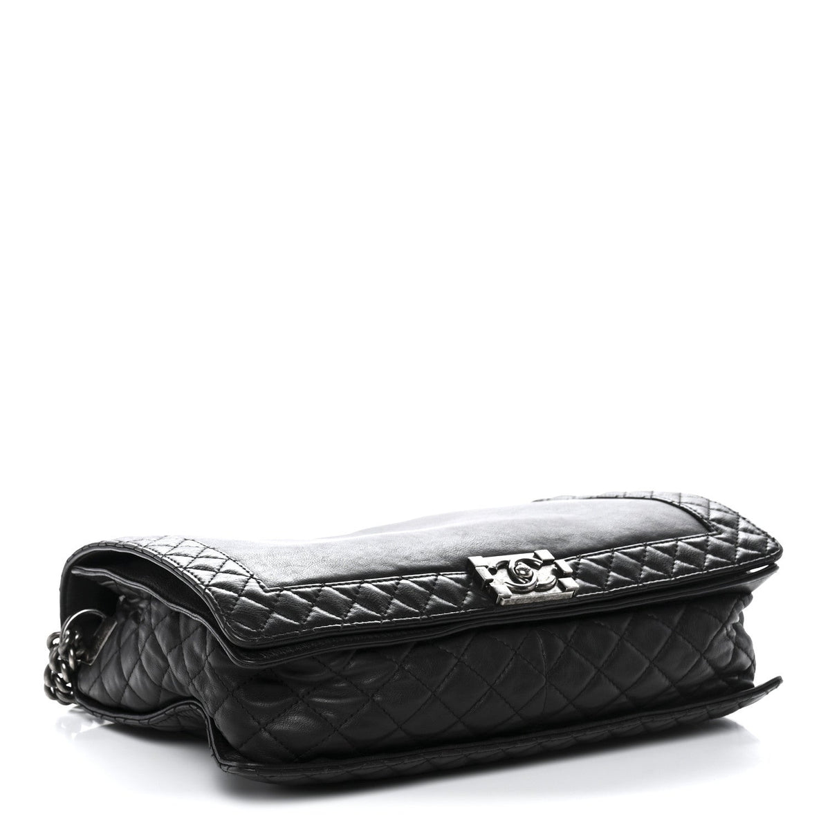 Calfskin Large Boy Reverso Flap Black
