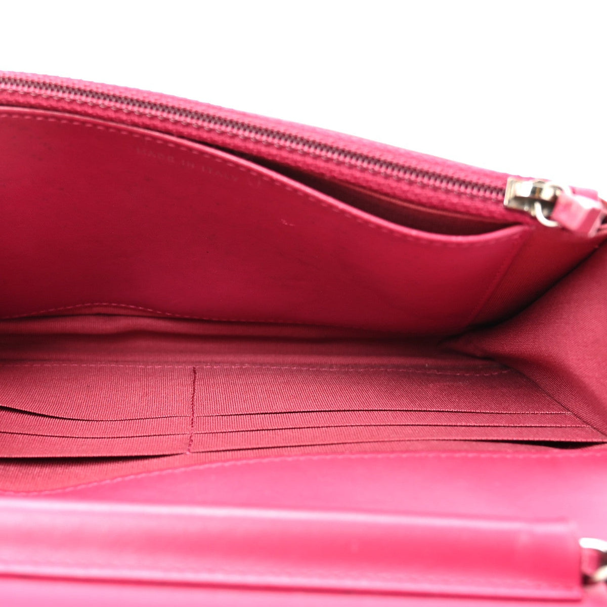 Patent Quilted Brilliant Wallet On Chain WOC Coral