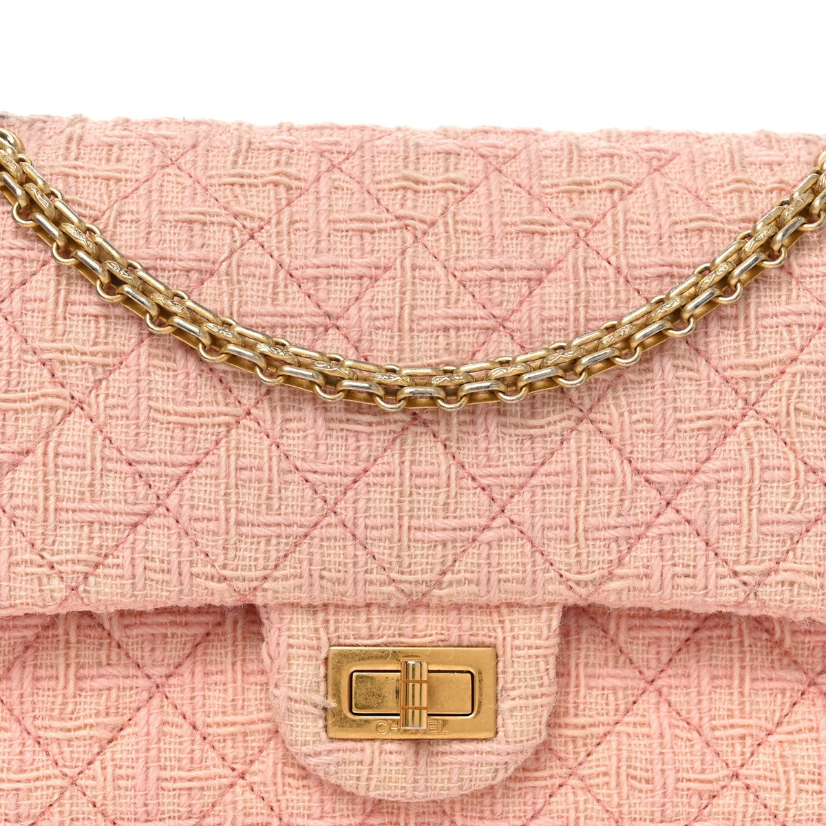 Wool Tweed Quilted 2.55 Reissue 225 Flap Light Pink