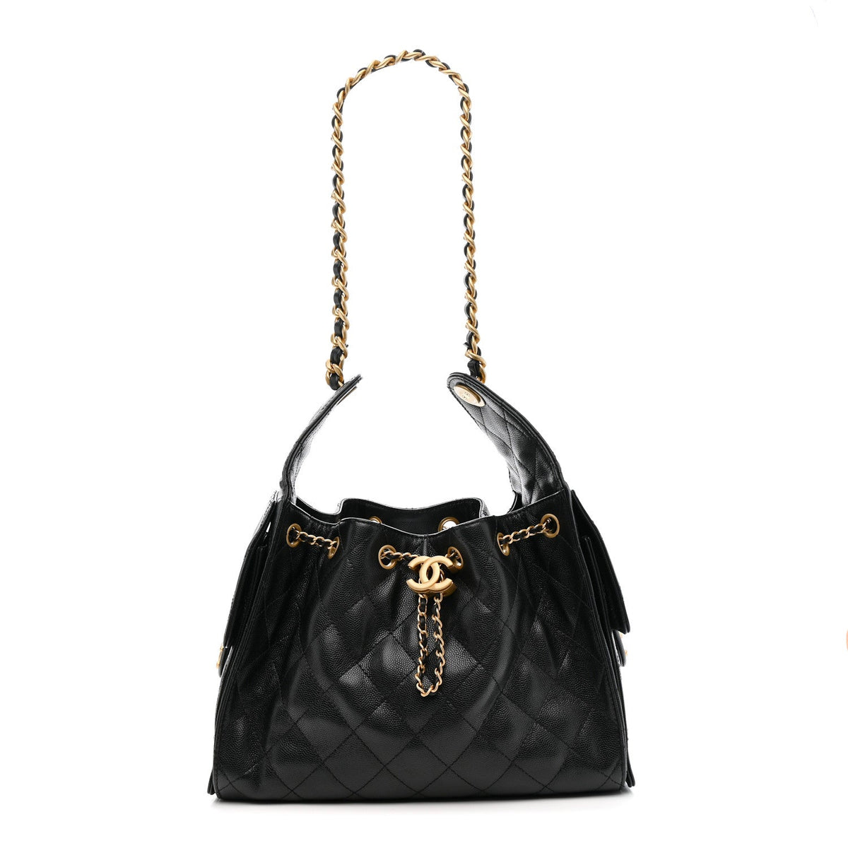Caviar Quilted Small Chanel 25 Handbag Black
